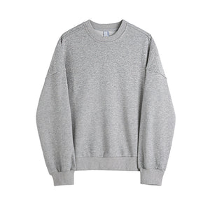 Solid Color Crew Neck Pullover Sweater