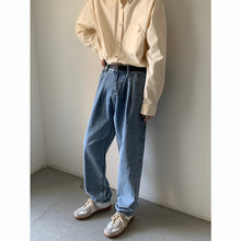 Load image into Gallery viewer, Straight Leg Relaxed Wide Leg Casual Jeans
