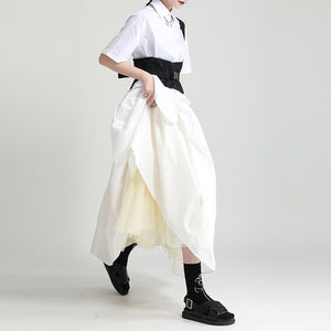 Puffy Multi-layered A-line Skirt