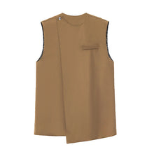 Load image into Gallery viewer, Slanted Button Sleeveless Vest
