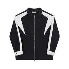Load image into Gallery viewer, Three-Die Crinkle Textured Contrast Lapel Jacket
