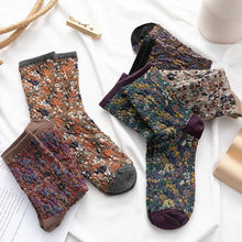 Load image into Gallery viewer, Winter  Ethnic Cute Floral Socks
