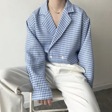 Load image into Gallery viewer, Check Double Breasted Shirt
