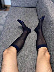 Ultra-thin Men's Striped Stockings