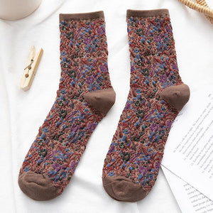 Winter  Ethnic Cute Floral Socks