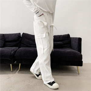 Zip-decorated Casual Pants