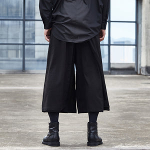 Casual Wide Leg Culottes Hakama Pants