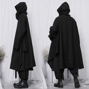 Long Loose Hooded Coat