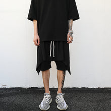 Load image into Gallery viewer, Dark Fake Two-Piece Drawstring Shorts
