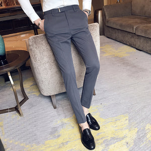 Striped Slim-Fit Trousers