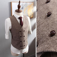 Load image into Gallery viewer, Men&#39;s V-Neck Sleeveless Slim Fit Jacket Casual Suit Vests
