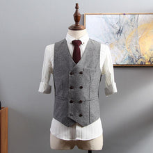 Load image into Gallery viewer, Men&#39;s V-Neck Sleeveless Slim Fit Jacket Casual Suit Vests
