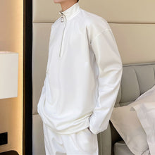 Load image into Gallery viewer, Half-zip Stand-up Collar Shirt
