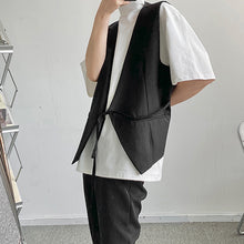 Load image into Gallery viewer, Simple Lace-up Asymmetric Solid Vest
