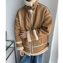 Load image into Gallery viewer, Winter Stitching Thickened Loose Coat

