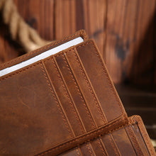 Load image into Gallery viewer, Men&#39;s Leather Retro Wallet
