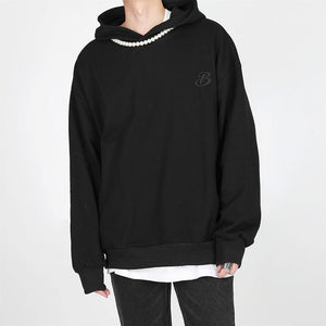 Bead Necklace Hooded Sweatshirt