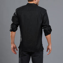 Load image into Gallery viewer, Stand-up collar Long-sleeved Linen Shirt
