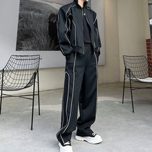 Load image into Gallery viewer, Casual Sports Suit Jacket Wide Leg Pants
