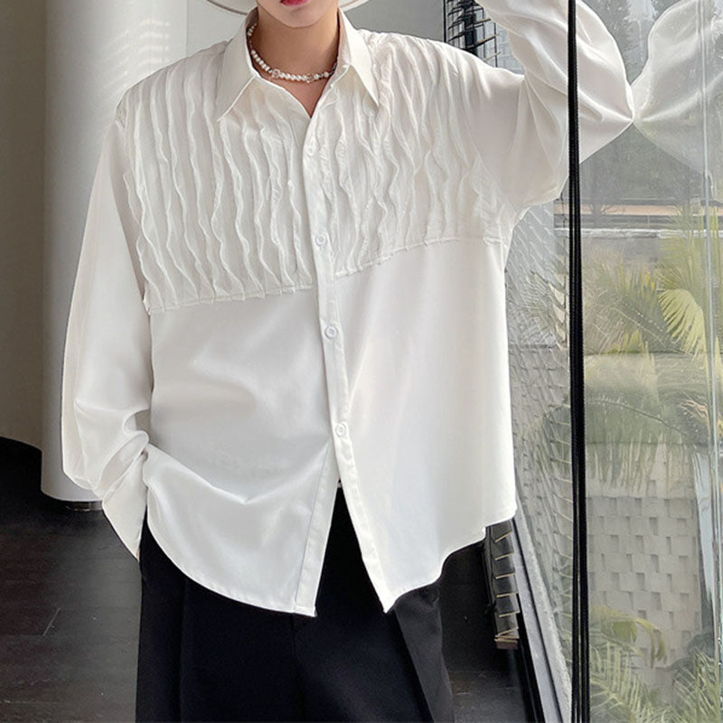 Ruffled Trim Casual Shirt
