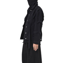 Load image into Gallery viewer, Ribbon Denim Long Sleeve Jacket
