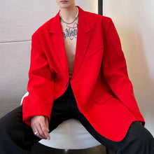 Load image into Gallery viewer, Red Retro Single Breasted Blazer
