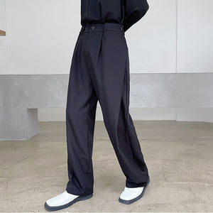 Irregular Diagonal Drape Suit Pants