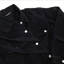 Load image into Gallery viewer, Ribbon Denim Long Sleeve Jacket
