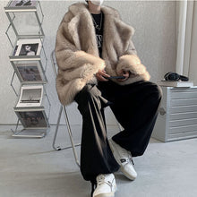 Load image into Gallery viewer, Gradient Thickened Mid Length Plush Coat
