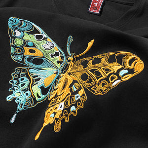 Butterfly Embroidery Short Sleeve T-Shirt
