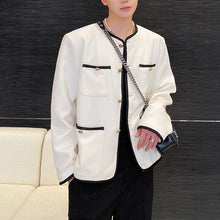 Load image into Gallery viewer, Vintage Contrast Crewneck Cropped Jacket
