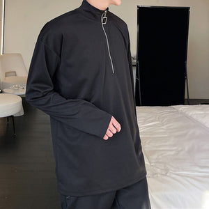 Half-zip Stand-up Collar Shirt