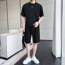 Load image into Gallery viewer, Short Sleeve T-shirt Shorts Two Piece Set
