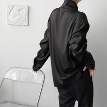 Load image into Gallery viewer, Solid Color Stand Collar Cutout Long Sleeve Shirt
