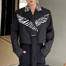 Load image into Gallery viewer, Zebra Print Cropped Blazer
