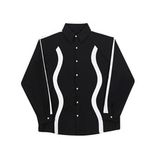 Load image into Gallery viewer, Color Contrast Geometric Pattern Stitching Shirt

