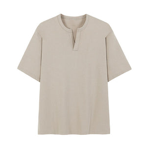 V-neck Cotton Short-sleeved T-shirt
