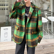 Load image into Gallery viewer, Vintage Green Plaid Jacket
