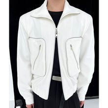 Load image into Gallery viewer, Turtleneck Double Zip Pocket Jacket
