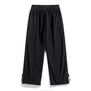 Loose Drawstring Wide-Leg Track Pants