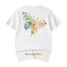 Load image into Gallery viewer, Butterfly Embroidery Short Sleeve T-Shirt
