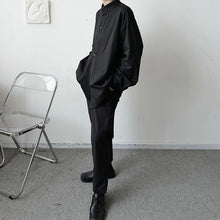 Load image into Gallery viewer, Retro Stand Collar Literary Long Sleeve Shirt
