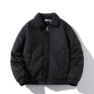Winter Rhombus Plaid Cotton Jacket