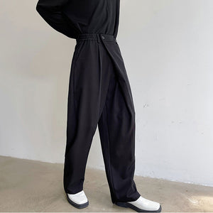 Irregular Diagonal Drape Suit Pants