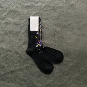 Splash Ink Thick Line Crew Socks