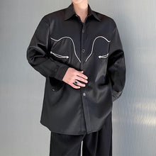 Load image into Gallery viewer, Contrast Color Hemming Long Sleeve Shirt
