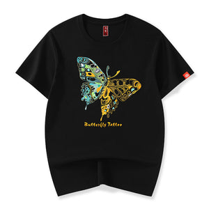 Butterfly Embroidery Short Sleeve T-Shirt