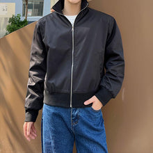 Load image into Gallery viewer, Vintage Stand Collar Shoulder Pad Cropped Jacket
