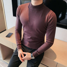 Load image into Gallery viewer, British Half Turtleneck Long Sleeve Sweater
