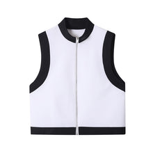 Load image into Gallery viewer, Contrast Sleeveless Zip Vest
